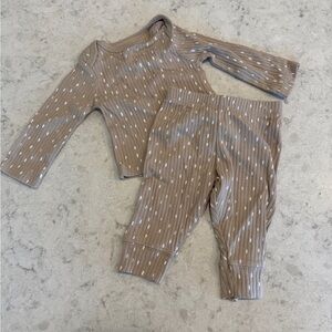 Brown and White Polka Dot Baby Outfit